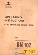 Tos-TOS 102 and BN102, Universal Grinding Operations and Assemblies Manual-102-BN102-01
